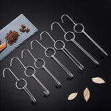 Stainless Steel Double Ring Duck Cooker Hanger Outdoor Barbecue Hanging Hook Stand, 3 Centi Small Ring 23cm, 3 Centi Small Wax Ring 24.5cm, 3 Centi Large Wax Ring 33cm, 3 Centi Medium Wax Ring 29cm, 4 Centi Steel Thick Short 24cm                      ...
