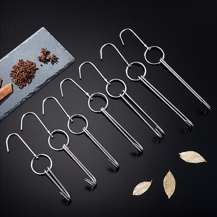 Stainless Steel Double Ring Duck Cooker Hanger Outdoor Barbecue Hanging Hook Stand, 3 Centi Small Ring 23cm, 3 Centi Small Wax Ring 24.5cm, 3 Centi Large Wax Ring 33cm, 3 Centi Medium Wax Ring 29cm, 4 Centi Steel Thick Short 24cm                      ...