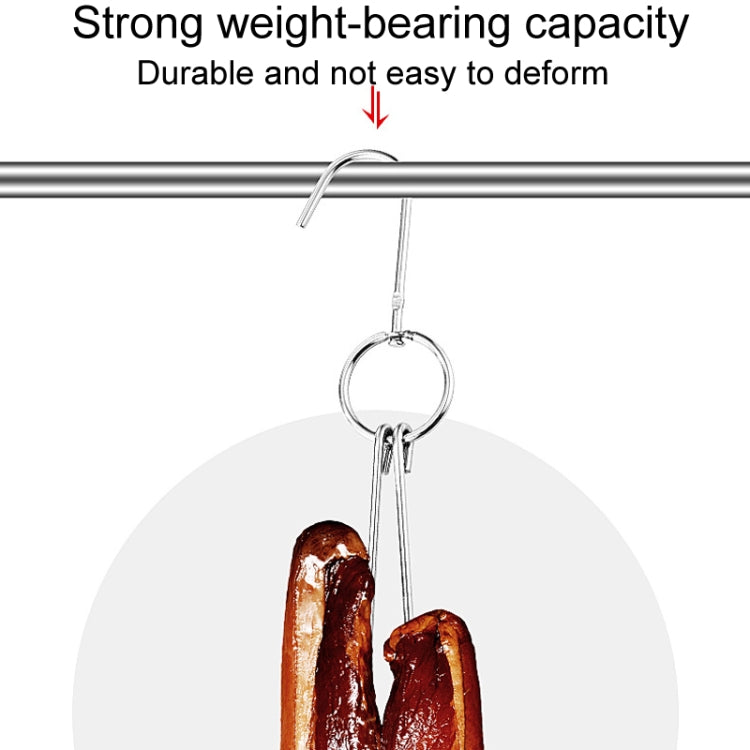 Stainless Steel Double Ring Duck Cooker Hanger Outdoor Barbecue Hanging Hook Stand, 3 Centi Small Ring 23cm, 3 Centi Small Wax Ring 24.5cm, 3 Centi Large Wax Ring 33cm, 3 Centi Medium Wax Ring 29cm, 4 Centi Steel Thick Short 24cm                      ...