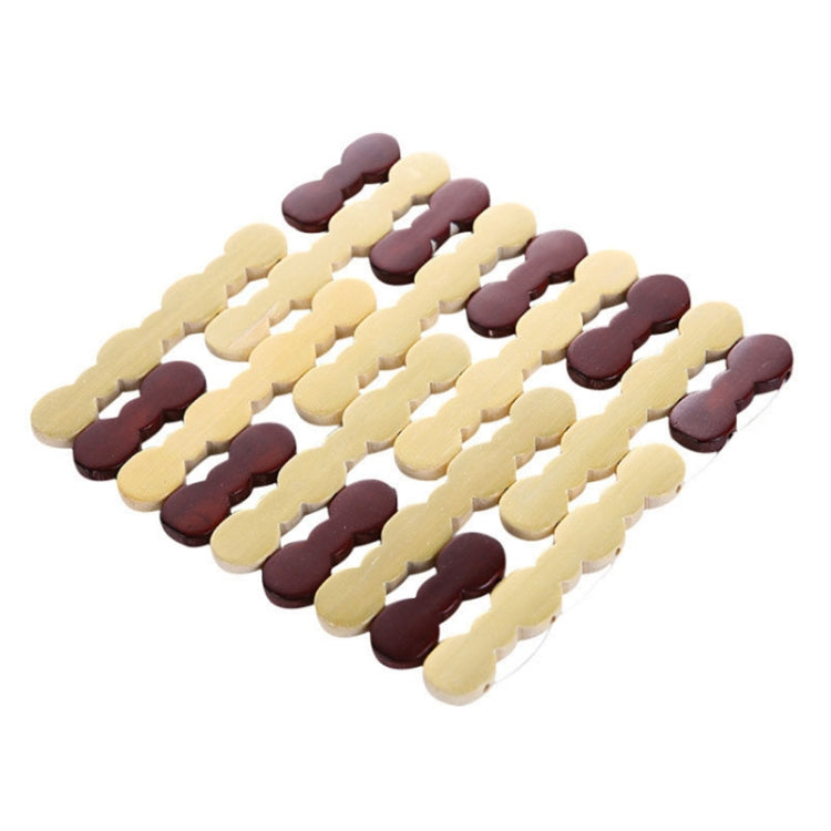 Bamboo Dining Table Insulation Pad Heatproof Coasters Anti-Scald Pot Mat, 16.5cm Round, 14x15cm Square