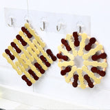 Bamboo Dining Table Insulation Pad Heatproof Coasters Anti-Scald Pot Mat, 16.5cm Round, 14x15cm Square