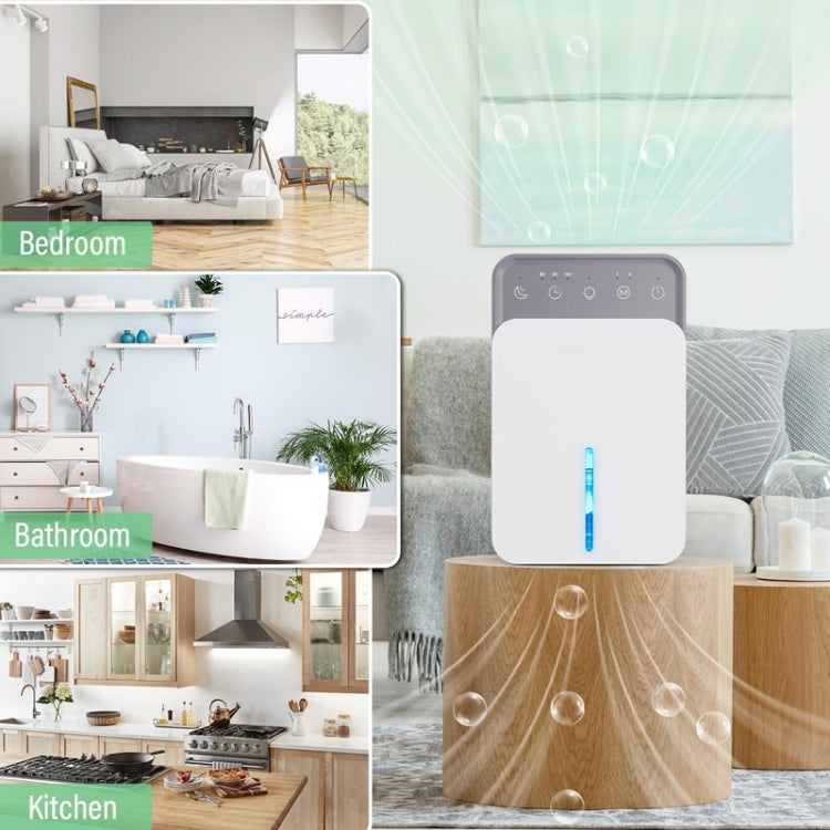 1500ml Semiconductor Dehumidifier with Automatic Defrost Function, Timer, Sleep Mode, US Plug, EU Plug