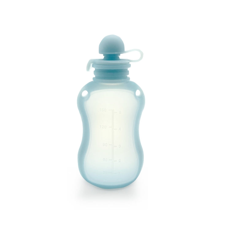 150ml Reusable Silicone Baby Food Pouches Refillable Squeeze Storage Containers, 150ml Blue, 150ml Pink, 150ml Beige