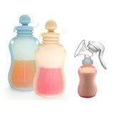 150ml Reusable Silicone Baby Food Pouches Refillable Squeeze Storage Containers, 150ml Blue, 150ml Pink, 150ml Beige