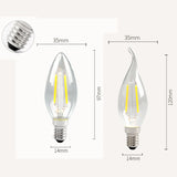 C35 Constant Current Flicker-free LED Highlight Retro Chandelier Lights, Sharp Bulbs E14-2W, Sharp Bulbs E14-4W, Sharp Bulbs E14-6W, Wax Tail E14-2W, Wax Tail E14-4W