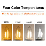 C35 Constant Current Flicker-free LED Highlight Retro Chandelier Lights, Sharp Bulbs E14-2W, Sharp Bulbs E14-4W, Sharp Bulbs E14-6W, Wax Tail E14-2W, Wax Tail E14-4W