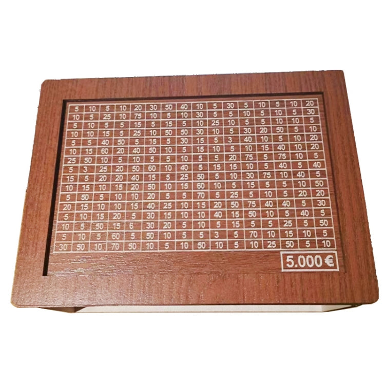 Wooden Money Box Piggy Bank With Counter Home Library Decoration, Light Brown 1000 Euros, Light Brown 2000 Euros, Light Brown 3000 Euros, Light Brown 5000 Euros, Light Brown 10,000 Euros, Dark Brown 1000 Euros, Dark Brown 2000 Euros, Dark Brown 3000 Eu...