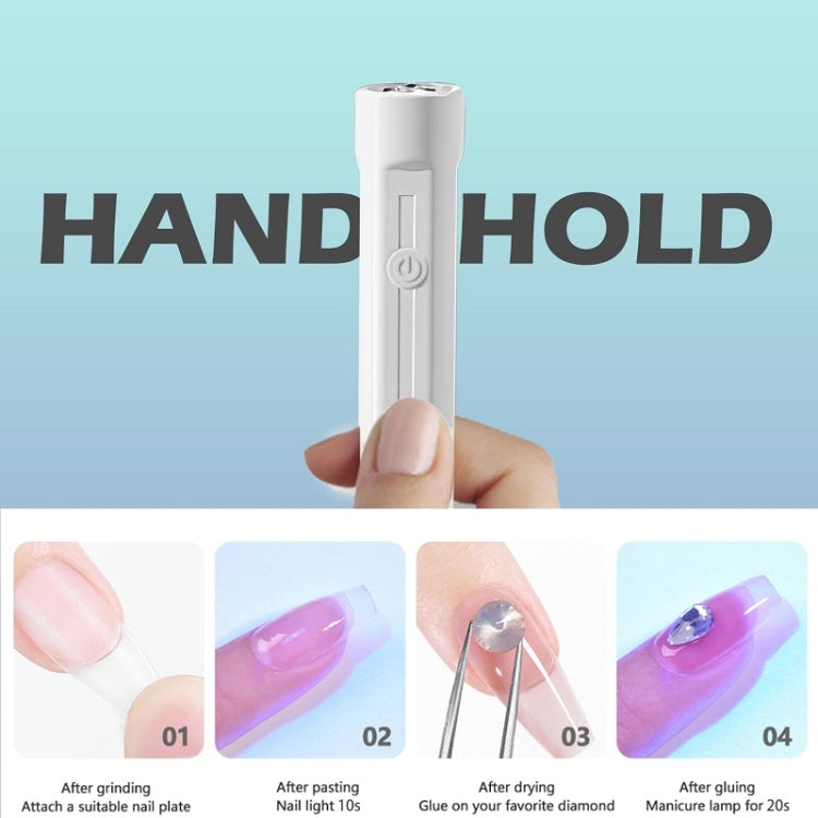 Small Portable Handheld Nail Polish Light Therapy Machine, Plug-in, Rechargeable