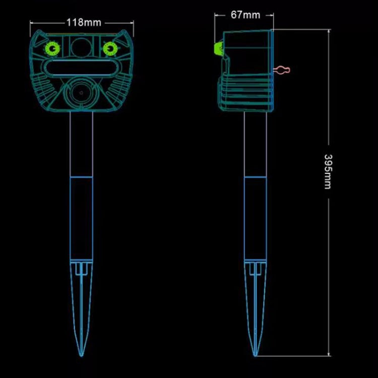 Outdoor Solar Animal Driving Device Ultrasonic Waterproof Infrared Sensor, RC-547