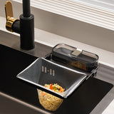 Suction Cup Kitchen Sink Filter Rack Household Draining Holder With Strainer