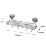 Bathroom No-Punch Suction Cup Shelf Household Restroom Wall Mounted Organizing Rack