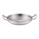 Thickened Stainless Steel Double Ears Pan Seafood Rice Pan Fried Chicken Tray, 22cm Silver, 24cm Silver, 26cm Silver, 28cm Silver, 30cm Silver, 22cm Golden, 24cm Golden, 26cm Golden, 28cm Golden, 30cm Golden