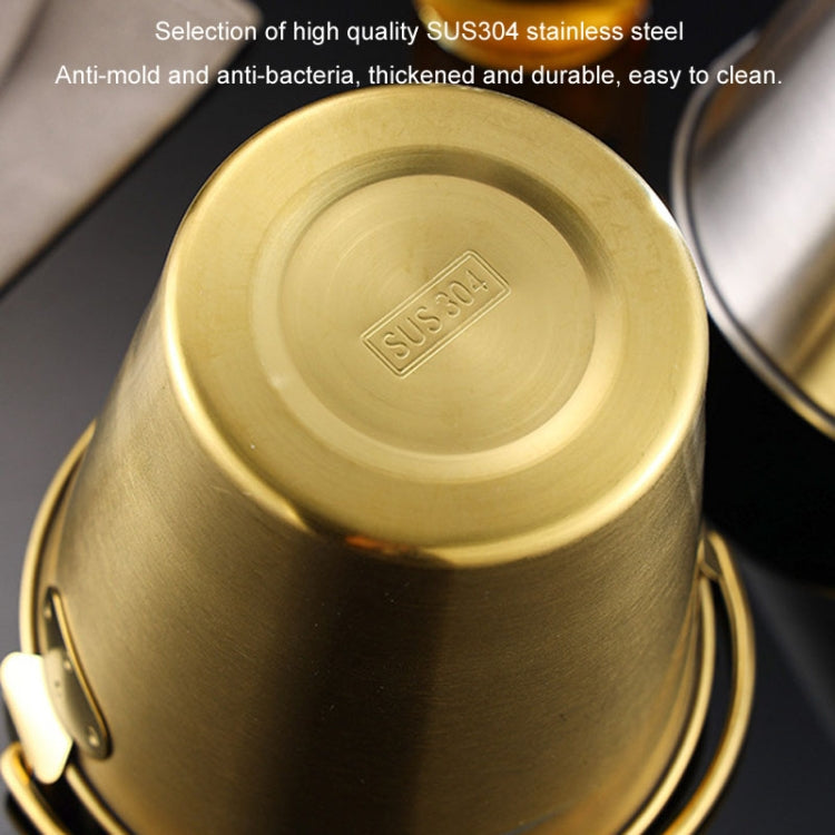 304 Stainless Steel Handheld Ice Bucket Bar Beer Chill Bucket Chips Milk Tea Snacks Barrel, 700ml, 1000ml, 1800ml