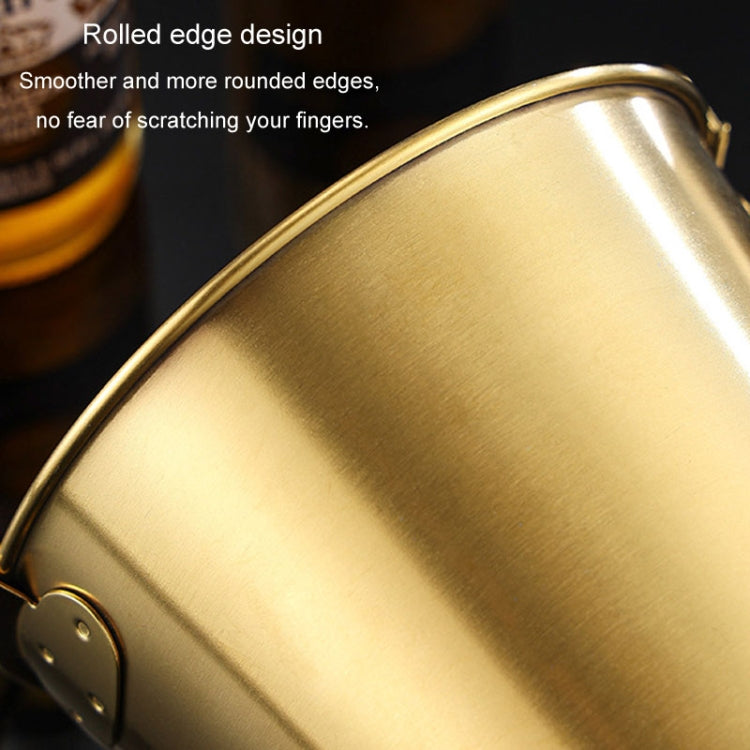 304 Stainless Steel Handheld Ice Bucket Bar Beer Chill Bucket Chips Milk Tea Snacks Barrel, 700ml, 1000ml, 1800ml