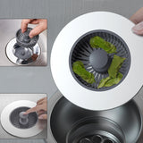 Pop Up Kitchen Sink Drain Strainer Stopper Combo Anti-Clog and Easy Clean, Sink Drain Strainer Stopper