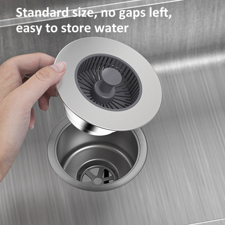 Pop Up Kitchen Sink Drain Strainer Stopper Combo Anti-Clog and Easy Clean, Sink Drain Strainer Stopper