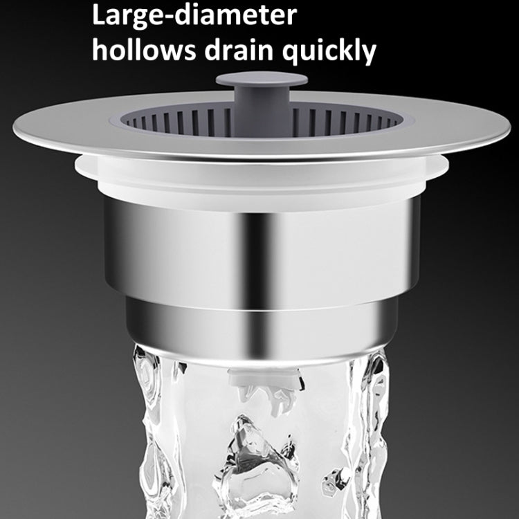 Pop Up Kitchen Sink Drain Strainer Stopper Combo Anti-Clog and Easy Clean, Sink Drain Strainer Stopper