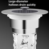 Pop Up Kitchen Sink Drain Strainer Stopper Combo Anti-Clog and Easy Clean, Sink Drain Strainer Stopper