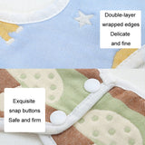 2pcs Dual Sided Newborn Baby Petal Waterproof Bib Six Layers Gauze Cotton Plum Bib, Pork Pink, Pig Blue, Cedar Pink, Cloud Pink, Cloud blue, Alpaca Pink, Puppet Monkey, Giraffe, Mickey, Airplane, Crown, Classic Mushroom