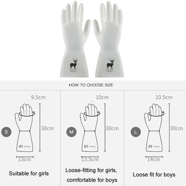 Waterproof Kitchen Dishwashing Gloves Household PVC Non-slip Laundry Housework Gloves, S, M, L