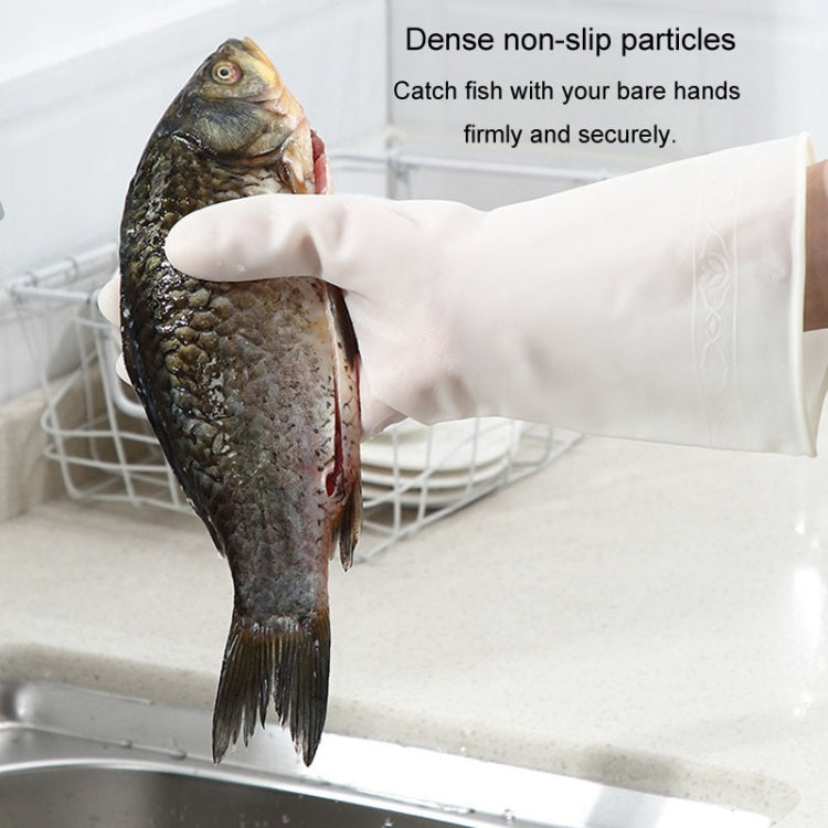 Waterproof Kitchen Dishwashing Gloves Household PVC Non-slip Laundry Housework Gloves, S, M, L