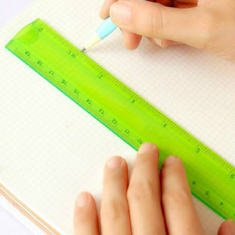 Soft Ruler Student Flexible Ruler Tape Measure Straight Ruler Office School Supplies, 20cm