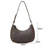 Women Summer Versatile PU Leather Tote Crescent Shoulder Bag Niche Design Underarm Bag