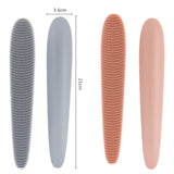 3pcs Cat Tongue Texture Grooming Brush Pet Massage Comb, Grey, Pink