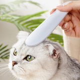 3pcs Cat Tongue Texture Grooming Brush Pet Massage Comb, Grey, Pink