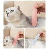 3pcs Cat Tongue Texture Grooming Brush Pet Massage Comb, Grey, Pink