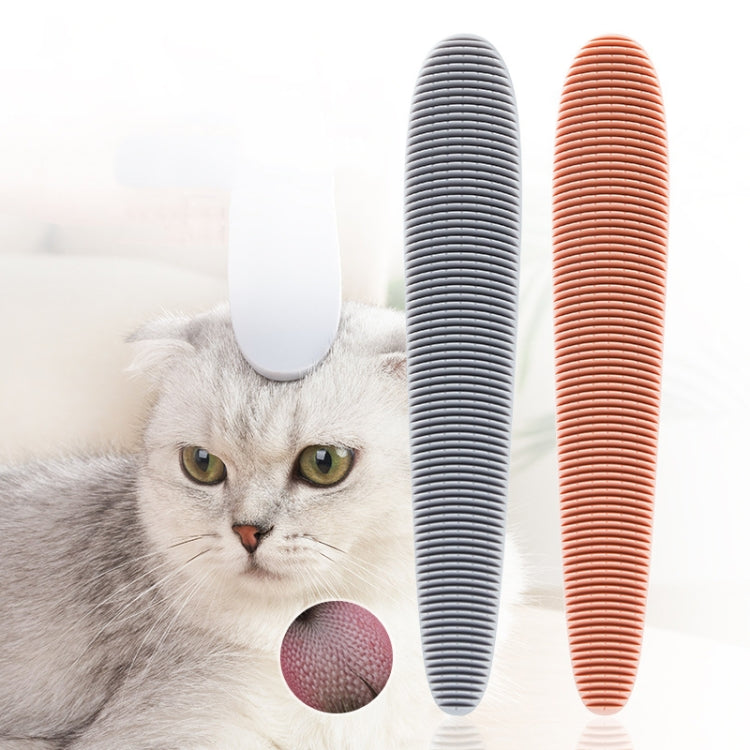 3pcs Cat Tongue Texture Grooming Brush Pet Massage Comb, Grey, Pink