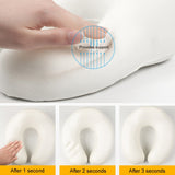 Colorblocking Ice Silk Memory Foam U-Shaped Pillow Portable Napping Neck Care Pillow