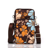 Printed Crossbody Mobile Phone Bag Mini Wallet With Arm Band, Deep Blue Rose, Dark Blue Peony, Black Flower, Blue Printing, Rural Flower, Brown Printing, Aquarius, Black Flower1, Heart, Animal Park, Square Dot, Pink Holiday, Scenery, Blue Leaf, Star   ...