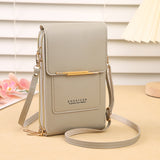 Touch Screen Crossbody Mobile Phone Bag Multifunctional Zipper Coin Purse