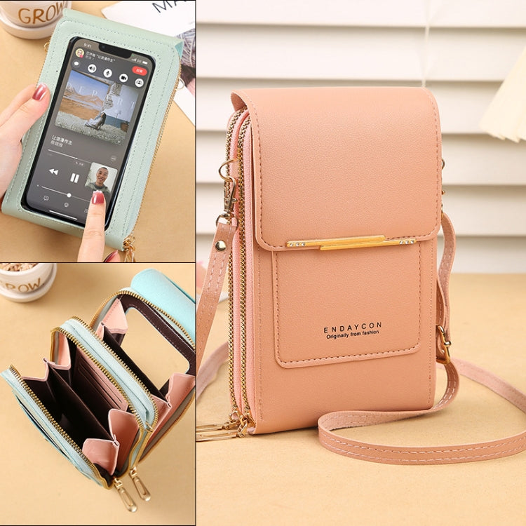 Touch Screen Crossbody Mobile Phone Bag Multifunctional Zipper Coin Purse