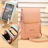 Touch Screen Crossbody Mobile Phone Bag Multifunctional Zipper Coin Purse