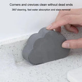 Clouds Type Absorbent Sponge Cleaner Bathroom Washbasin Limescale Preventive Cleaning Brush, Gray