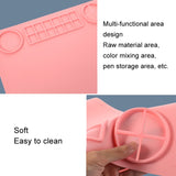 50x40cm Silicone Double Bowl Painting Pad Graffiti Oil Painting Mat Erasable and Washable Silicone Pad