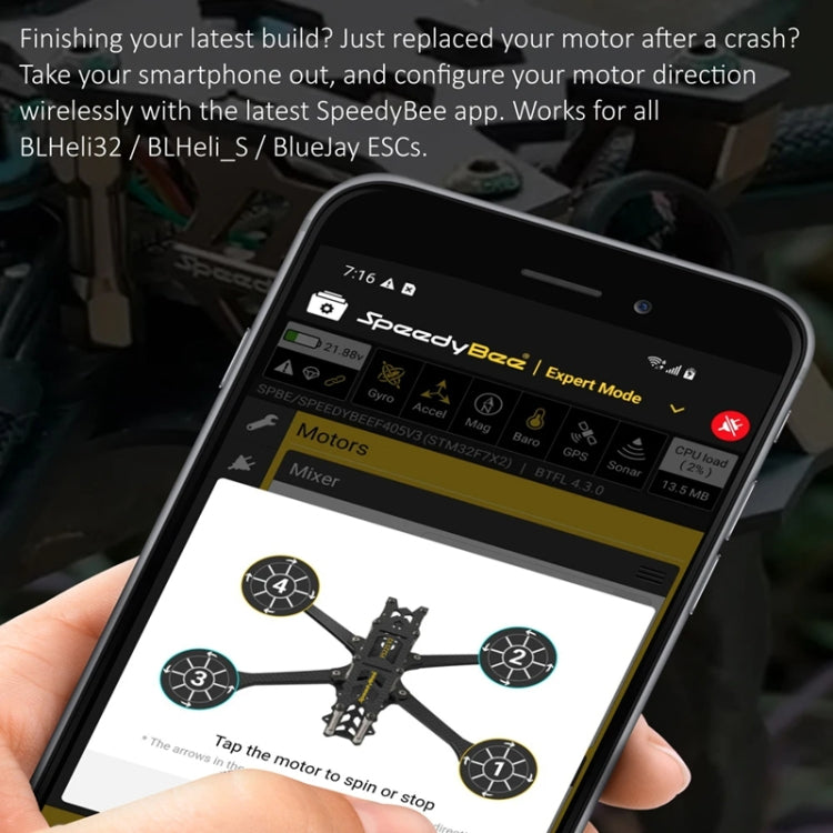 3-6S Lipo Barometer For RC Drone, SpeedyBee BLS 50A 4-in-1 ESC, SpeedyBee F405 V3 Flight Controller, SpeedyBee F405 V3 50A Stack