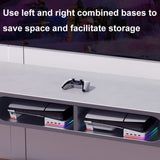 For Sony PS5 Slim IPEGA PG-P5S021 RGB Light Host Horizontal Stand With 4 USB HUBs, White, Black