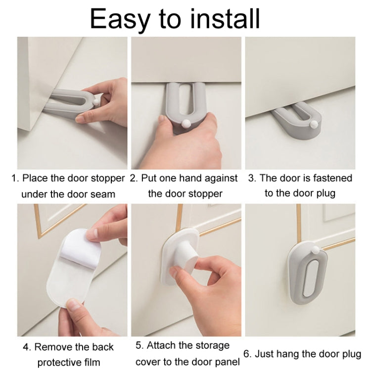 Household Hole-Free Fixed Doorstop Anti-Collision Donut Door Stopper