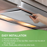 2pcs 10.2 x 12.5 Inch Range Hood Filter 5-Layer Aluminum Mesh Hood Grease Filter, 10.2 x 12.5 Inch