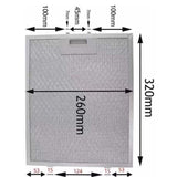 2pcs 10.2 x 12.5 Inch Range Hood Filter 5-Layer Aluminum Mesh Hood Grease Filter, 10.2 x 12.5 Inch