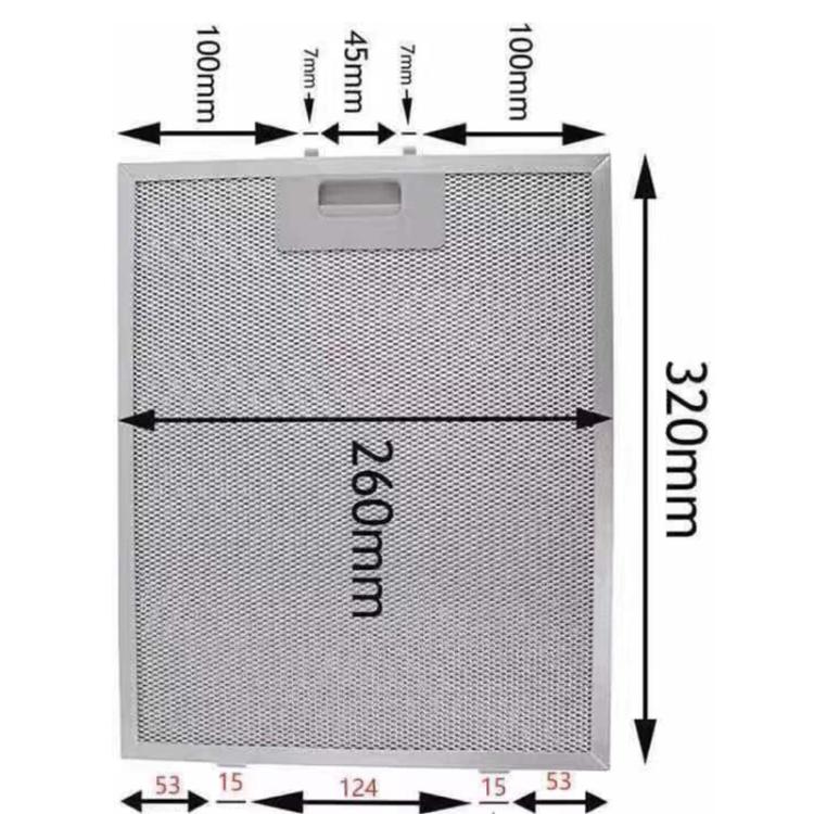 2pcs 10.2 x 12.5 Inch Range Hood Filter 5-Layer Aluminum Mesh Hood Grease Filter, 10.2 x 12.5 Inch