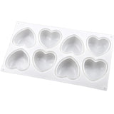 8 Grids Heart Silicone Chocolate Mold Handmade Aroma Soap Mould, 8 Grids Heart