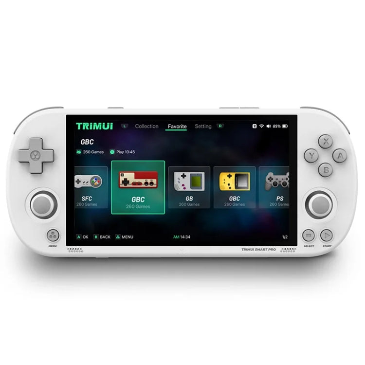 Trimui Smart Pro 4.96 Inch IPS Screen Handheld Game Console Open Source Linux System, 64G, 128G, 256G 64G White