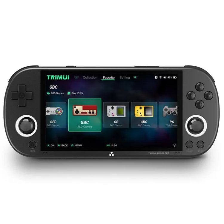 Trimui Smart Pro 4.96 Inch IPS Screen Handheld Game Console Open Source Linux System, 64G, 128G, 256G 256G Black