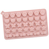 34 Grids Cats Butterfly Flower Silicone Mould DIY Cookie And Candy Decoration Molds, 34 Grids Cats Butterfly Flower