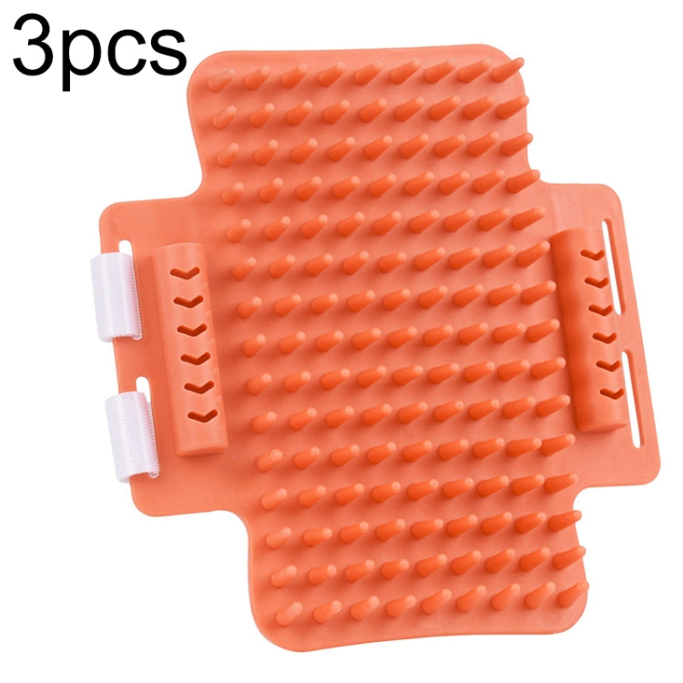 3pcs Pet Table Leg Hair Rubbing Massage Brush Cat Scratcher, Mint Green, Grey, Orange