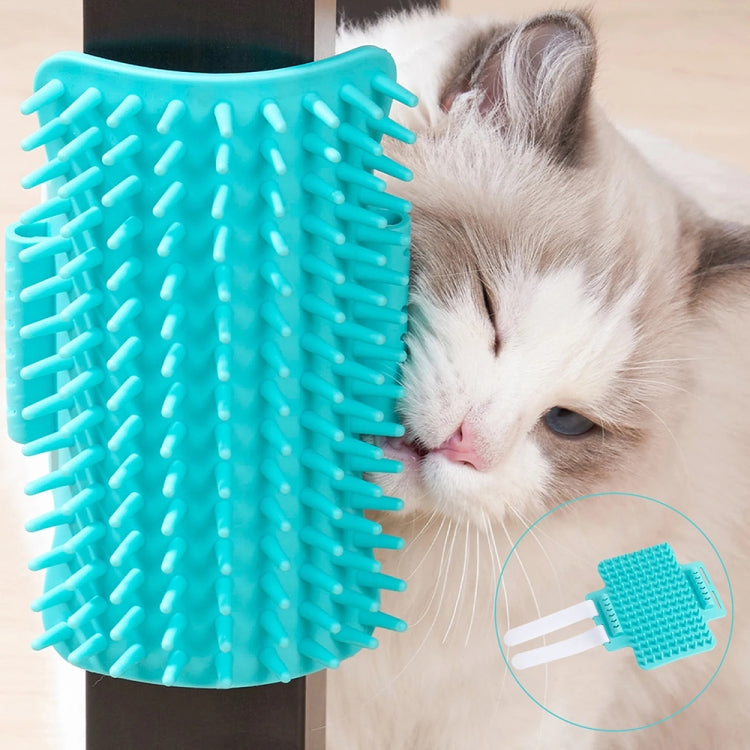 3pcs Pet Table Leg Hair Rubbing Massage Brush Cat Scratcher, Mint Green, Grey, Orange